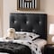 Baxton Studio Kirchem Modern Black Faux Leather Upholstered Twin Size Headboard 125-6964 - alternate 2